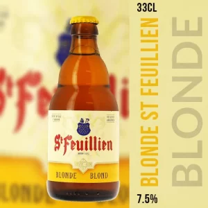 Bière belge blonde de la brasserie st feuillien