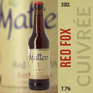 Bière Red Fox IPA de la Brasserie Matten - IPA rousse aux arômes fruités